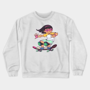 Skater Girl 80s Crewneck Sweatshirt